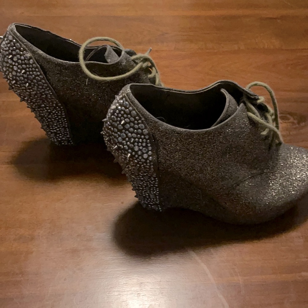 Gently worn Gianna Bini spiked studded heels